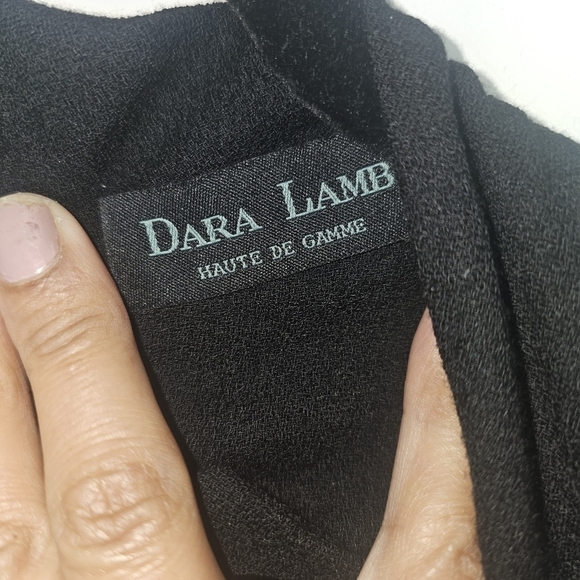 Dara Lamb Haute de Gamme Double Breasted Blazer Dress w/ Belt Black Size Small - Picture 6 of 12